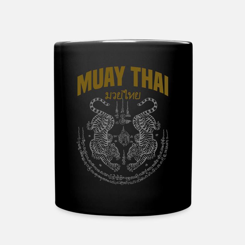 Thai Art Tigers Muay Thai Fighter - Tasse einfarbig - Schwarz