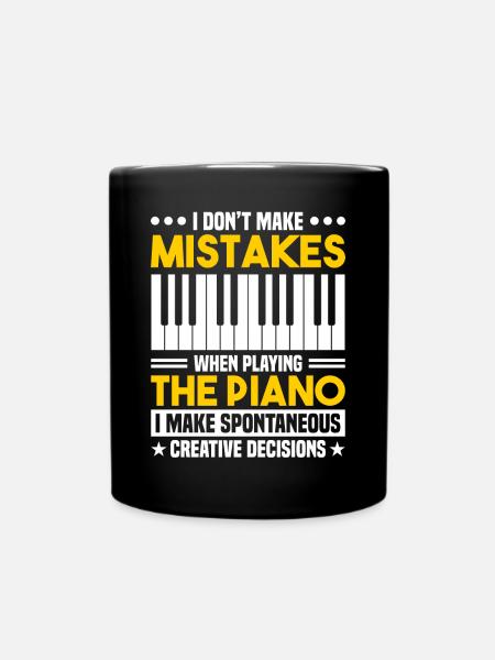 Je ne fais pas d’erreurs quand je joue du piano - Mug uni - noir