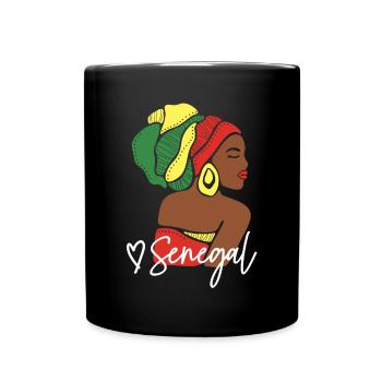 Senegal Senegalese Flag Africa Black Heritage - Full Colour Mug - black - Front