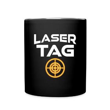 Lasertag-geschenk - Tasse einfarbig - Schwarz - Vorne