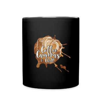 Camera photography lover coffee cool gift - Full Colour Mug - black - Front
