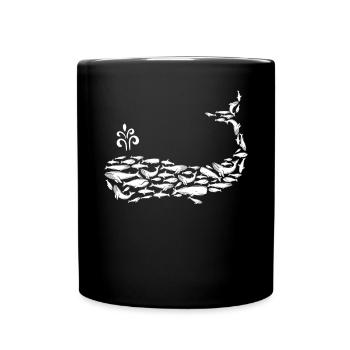 Whale Lover Marine Mammal Sea Animal Underwater - Full Colour Mug - black - Front