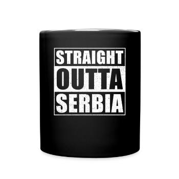 Straight outta Serbie - Mug uni - noir - Devant