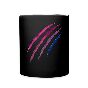 Bisexuel Bi Pride Flag Scratch - Mug uni - noir - Devant