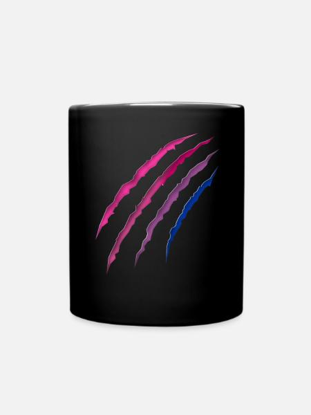 Bisexuel Bi Pride Flag Scratch - Mug uni - noir