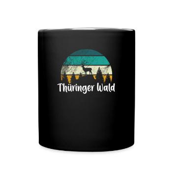 Thüringer Wald - Tasse einfarbig - Schwarz - Vorne