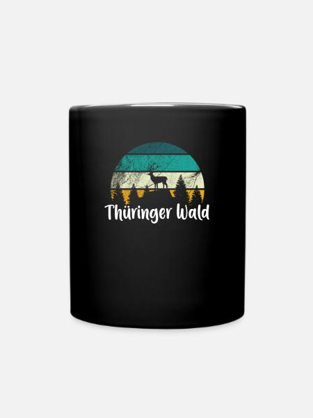 Thüringer Wald - Tasse einfarbig - Schwarz