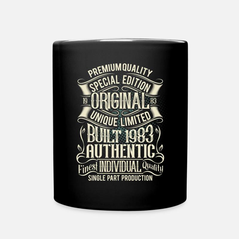 1983 Geboren Geburtstag Retro Vintage - Tasse einfarbig - Schwarz