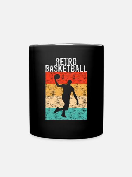Basketball Retro - Tasse einfarbig - Schwarz
