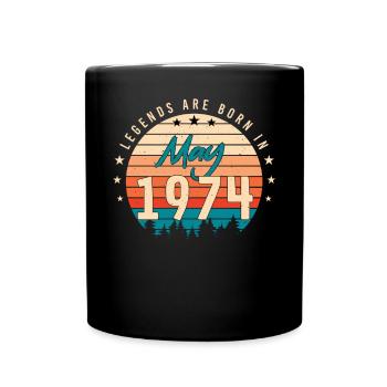 Mai 1974 Millésime - Mug uni - noir - Devant
