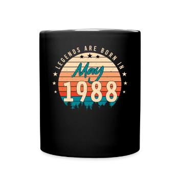 Birthday greeting May 1988 - Full Colour Mug - black - Front