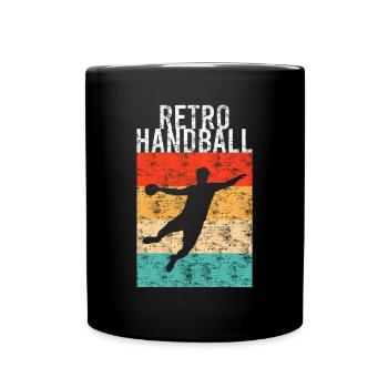 Handball rétro - Mug uni - noir - Devant
