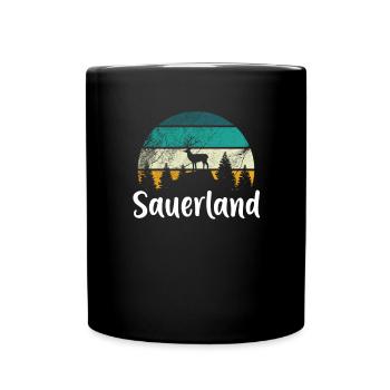 Sauerland - Tasse einfarbig - Schwarz - Vorne