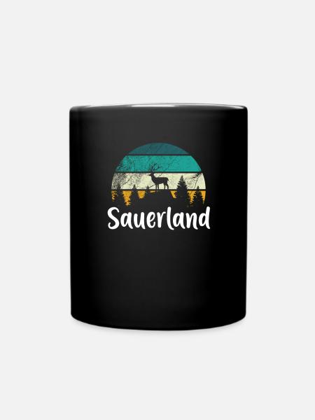 Sauerland - Tasse einfarbig - Schwarz