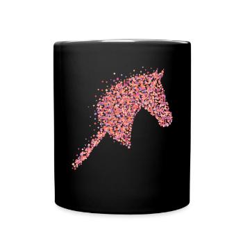 Hobby Horse Steckenpferd Horsing Pferd - Full Colour Mug - black - Front