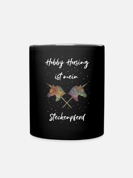 Steckenpferd Hobbyhorse Hobby Horsing - Tasse einfarbig - Schwarz