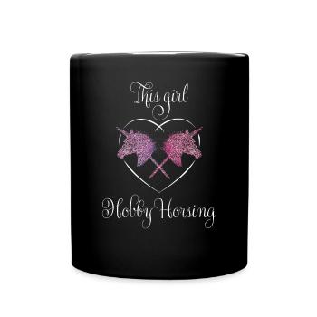 Hobby Horsing Steckenpferd Hobbyhorse - Tasse einfarbig - Schwarz - Vorne