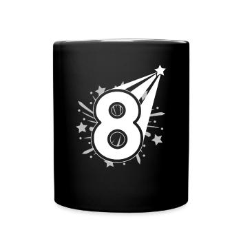 8 years old 8th birthday party number 8 - Full Colour Mug - black - Front