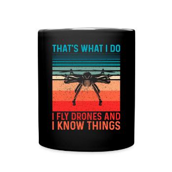 Drone - Tasse einfarbig - Schwarz - Vorne
