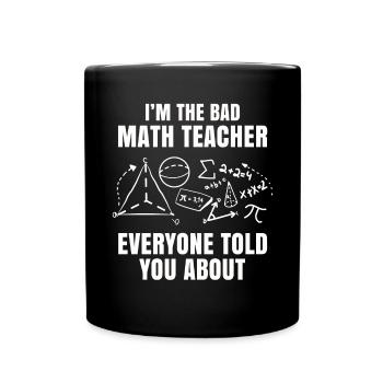 Mathe - Tasse einfarbig - Schwarz - Vorne