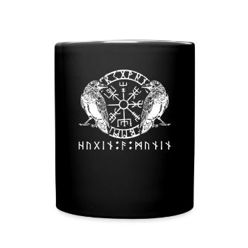 Viking Vanheimr Hugin & Munin Raben Odins - Mug uni - noir - Devant