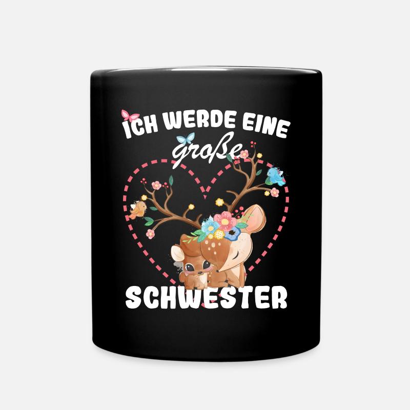 Ich Werde Eine Große Schwester 2023 - Tasse einfarbig - Schwarz
