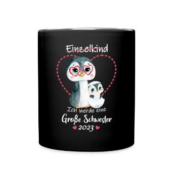 Ich Werde Eine Große Schwester 2023 - Tasse einfarbig - Schwarz - Vorne