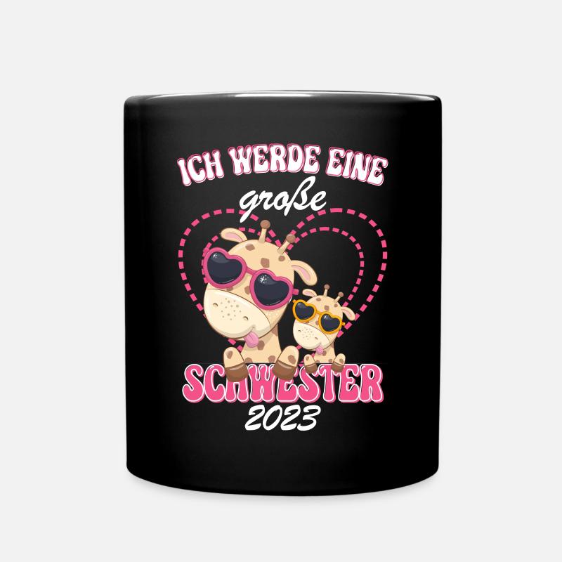 Ich Werde Eine Große Schwester 2023 - Tasse einfarbig - Schwarz