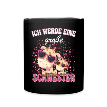 Ich Werde Eine Große Schwester 2023 - Tasse einfarbig - Schwarz - Vorne