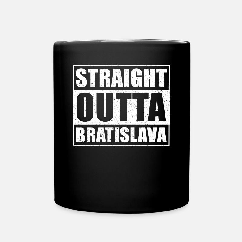 Straight outta Bratislava - Tasse einfarbig - Schwarz