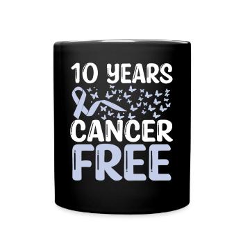 10 Years Stomach Cancer Free Cancer Survivor - Tasse einfarbig - Schwarz - Vorne