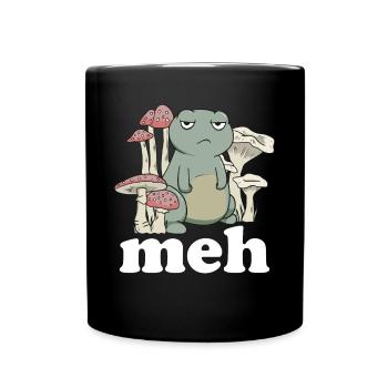 Lustiges Frosch Meh Geschenk - Tasse einfarbig - Schwarz - Vorne