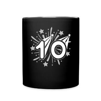 10 Jahre alt 10. Geburtstag Party Nummer 10 - Tasse einfarbig - Schwarz - Vorne