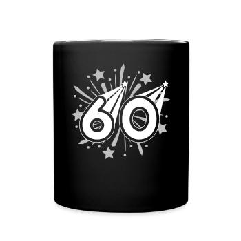 60 years old 60th birthday party number 60 - Full Colour Mug - black - Front