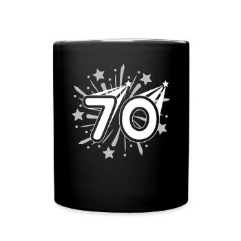 70 Jahre alt 70. Geburtstag Party Nummer 70 - Tasse einfarbig - Schwarz - Vorne