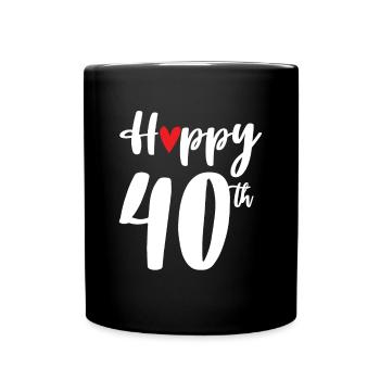 Joyeux cadeau de 40e anniversaire 40e anniversaire - Mug uni - noir - Devant
