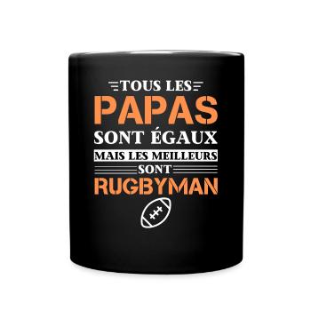 idee cadeau papa humour rugby - Mug uni - noir - Devant