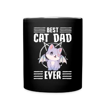Kawaii Cat Pastel Goth Meilleur chat Papa Jamais Gesche - Mug uni - noir - Devant