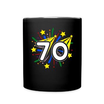 70 Jahre alt 70. Geburtstag Party Nummer 70 - Tasse einfarbig - Schwarz - Vorne