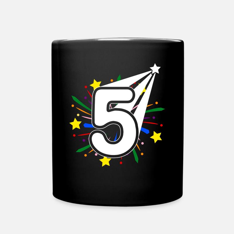 5 Jahre alt 5. Geburtstag Party Nummer 5 - Tasse einfarbig - Schwarz