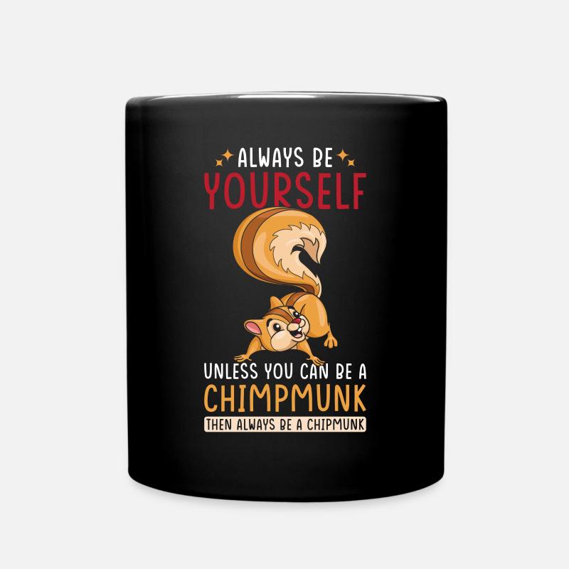 Streifenhörnchen - Tasse einfarbig - Schwarz