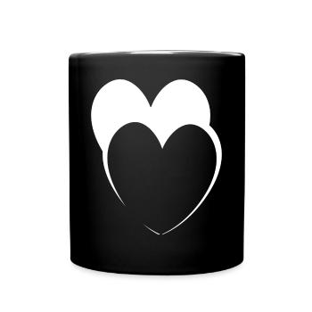 Idée cadeau Hearts White - Mug uni - noir - Devant