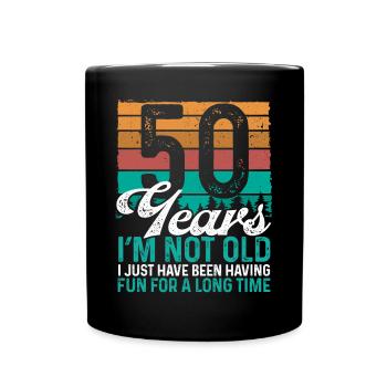 50 Years Old 50th Birthday for Him Retro Humor - Tasse einfarbig - Schwarz - Vorne