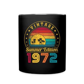 Summer Edition 1972 Geburtstag Jahrgang 1972 Retro - Tasse einfarbig - Schwarz - Vorne