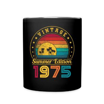 Édition d’été 1975 Anniversaire Vintage 1975 Rétro - Mug uni - noir - Devant