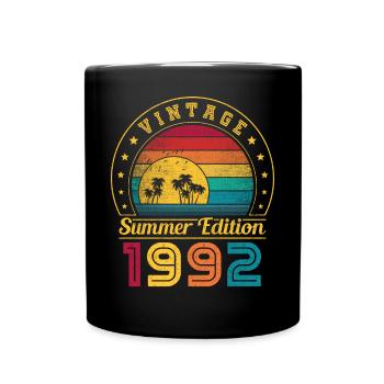 Summer Edition 1992 Geburtstag Jahrgang 1992 Retro - Tasse einfarbig - Schwarz - Vorne