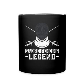 Säbelfecht-Legende - Säbelfecht-Fechter - Tasse einfarbig - Schwarz - Vorne