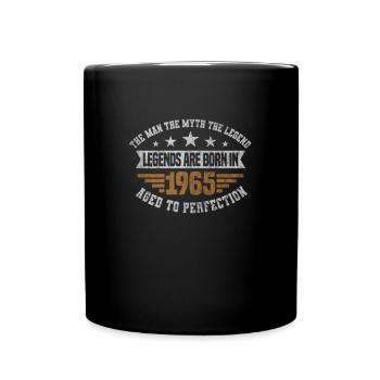 Legends are born in 1965 Jahrgang 1965 Geburtstag - Tasse einfarbig - Schwarz - Vorne