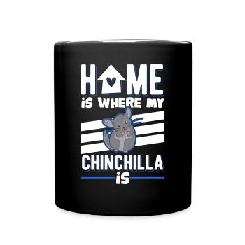 Home is where my Chinchilla is - Tasse einfarbig - Schwarz - Vorne
