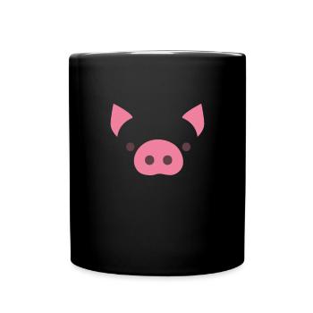 Pig - Full Colour Mug - black - Front